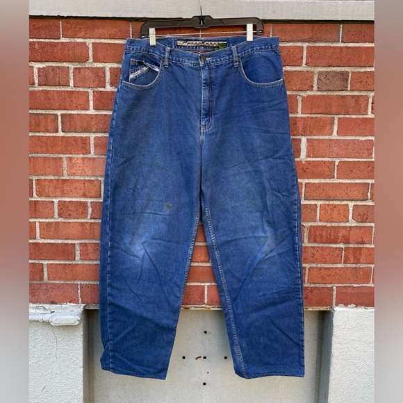 Vintage Paco Sport Jeans Blue Denim Streetwear Skate Mens Tag 38x34 /36x30 True - Picture 1 of 8